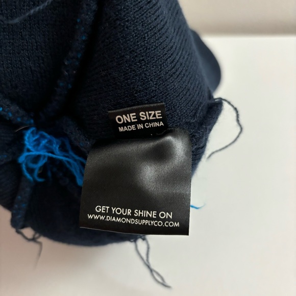 Diamond Supply Co. Navy Blue Beanie Knit Hat - Picture 7 of 7